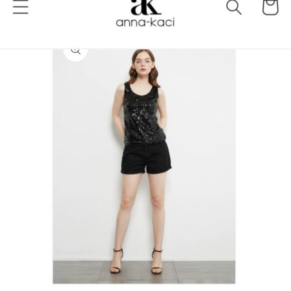 Anna Kaci Sequin Top Large - Picture 3 of 8
